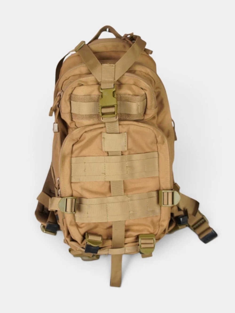 Condor Compact Assault Pack Small Backpack Tan Beige Hiking Outdoor Multi Pocket